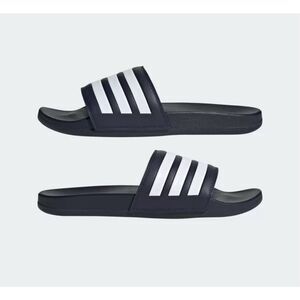 NWT ADIDAS Slides Adilette Comfort Black White Stripes Unisex Men’s 5 Women’s 6